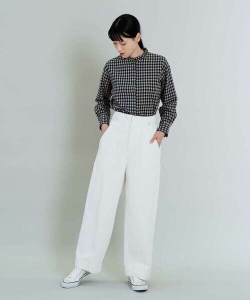 conges payes ADIEU TRISTESSE（コンジェ ペイエ アデュートリステス）の「ワイドポケットストレートパンツ（その他パンツ・レディース・グレー/オフホワイト・38）」の14枚目の写真