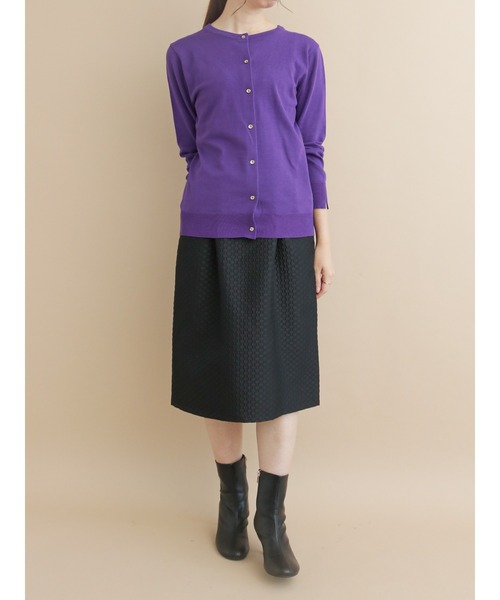 Te chichi（テチチ）の「ジャカードタックタイトスカート（スカート・レディース・ブラック/オフホワイト・SMALL/MEDIUM）」の6枚目の写真