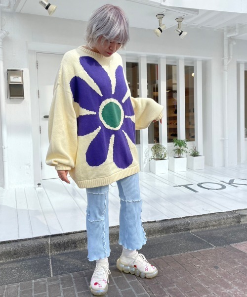 Candy Stripper(キャンディストリッパー)の「FLOWER ニット(ニット/セーター・レディース・ピンク/アイボリー/ブラック・2)」の20枚目の写真