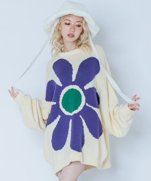 Candy Stripper(キャンディストリッパー)の「FLOWER ニット(ニット/セーター・レディース・ピンク/アイボリー/ブラック・2)」の19枚目の写真