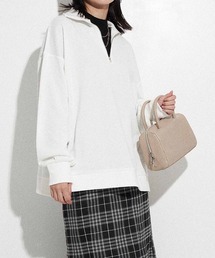 裏毛ハーフジッププルオーバー