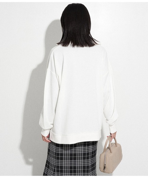 ANAP(アナップ)の「裏毛ハーフジッププルオーバー(スウェット・レディース・ブラック/ホワイト/グレー/モカ・FREE)」の5枚目の写真