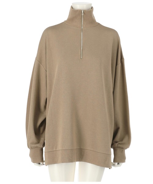 ANAP(アナップ)の「裏毛ハーフジッププルオーバー(スウェット・レディース・ブラック/ホワイト/グレー/モカ・FREE)」の13枚目の写真