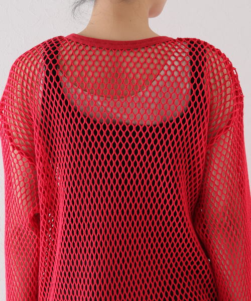 FUMIE TANAKA（フミエタナカ）の「【FUMIE TANAKA】MESH LONG T（Tシャツ/カットソー・レディース・レッド/ホワイト/ブラック・FREE）」の18枚目の写真