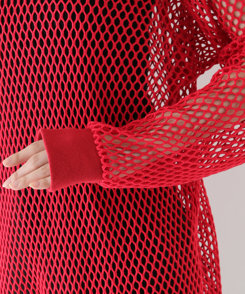 FUMIE TANAKA（フミエタナカ）の「【FUMIE TANAKA】MESH LONG T（Tシャツ/カットソー・レディース・レッド/ホワイト/ブラック・FREE）」の20枚目の写真