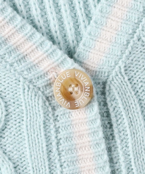 Right-on（ライトオン）の「【VIVIAN BLUE】ニットカーデ（ニット/セーター・キッズ・ベージュ/ライム・130/150/140/120）」の15枚目の写真