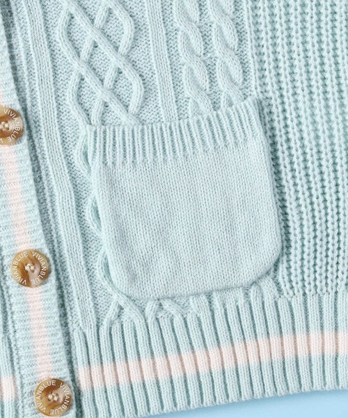 Right-on（ライトオン）の「【VIVIAN BLUE】ニットカーデ（ニット/セーター・キッズ・ベージュ/ライム・130/150/140/120）」の16枚目の写真