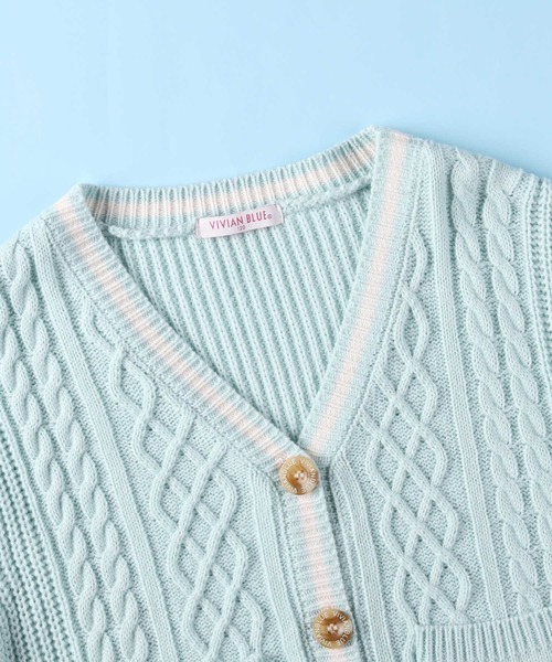 Right-on（ライトオン）の「【VIVIAN BLUE】ニットカーデ（ニット/セーター・キッズ・ベージュ/ライム・130/150/140/120）」の18枚目の写真