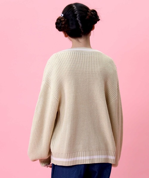 Right-on（ライトオン）の「【VIVIAN BLUE】ニットカーデ（ニット/セーター・キッズ・ベージュ/ライム・130/150/140/120）」の5枚目の写真