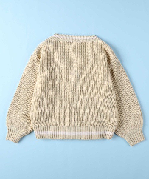 Right-on（ライトオン）の「【VIVIAN BLUE】ニットカーデ（ニット/セーター・キッズ・ベージュ/ライム・130/150/140/120）」の8枚目の写真
