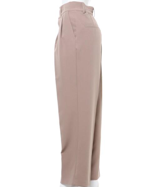 INGNI（イング）の「ハイウエストタックパンツ（スラックス・レディース・ブラウン/ボルドー/モカ/ブラック・FREE）」の6枚目の写真