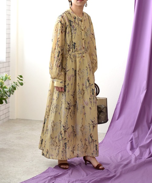 Eimee Law ワンピース テキスト馬柄ptベルテッドシャツワンピース