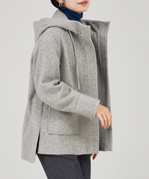 qualite | ヘリンボンツイードミドルコート(その他アウター)