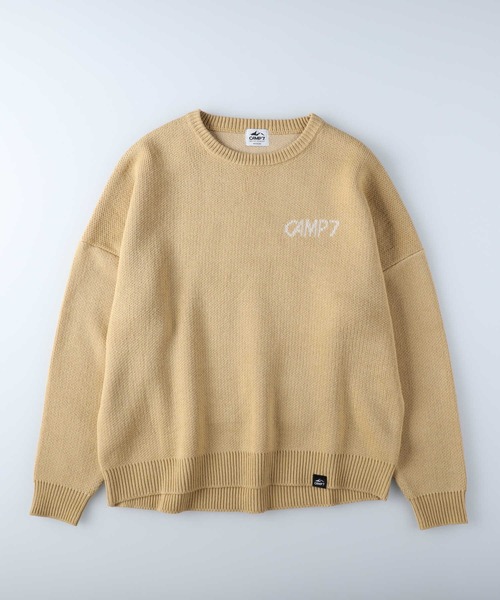 CAMP7（キャンプセブン）の「【CAMP7】マウンテンロゴニット（ニット/セーター・レディース・グリーン/オフホワイト/ベージュ・M/L）」の10枚目の写真