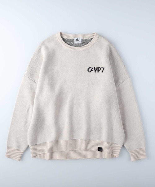 CAMP7（キャンプセブン）の「【CAMP7】マウンテンロゴニット（ニット/セーター・レディース・グリーン/オフホワイト/ベージュ・M/L）」の8枚目の写真