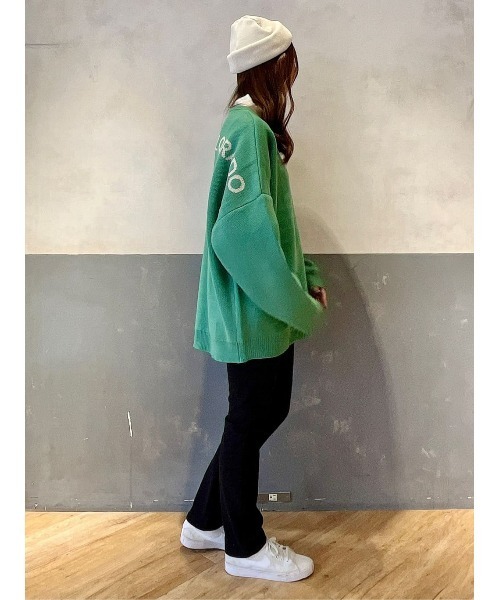 CAMP7（キャンプセブン）の「【CAMP7】マウンテンロゴニット（ニット/セーター・レディース・グリーン/オフホワイト/ベージュ・M/L）」の20枚目の写真