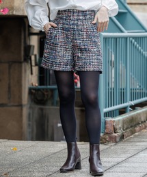 mili an deni | ミックスツィードショートパンツ(その他パンツ)