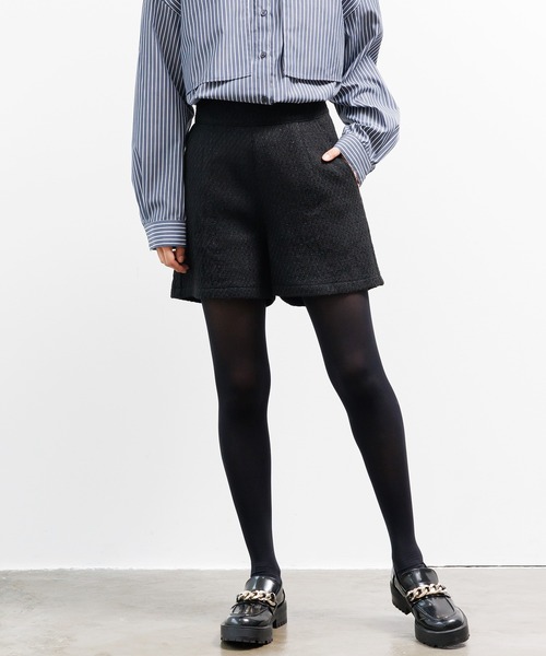 mili an deni(ミリアンデニ)の「ミックスツィードショートパンツ(その他パンツ・レディース・ブラック/チャコールグレー/ライトグレー/レッド/ブラウン/ブラック系その他・M)」の11枚目の写真