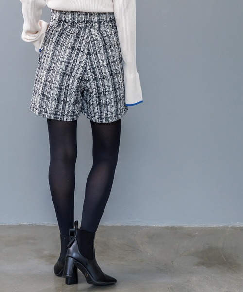 mili an deni(ミリアンデニ)の「ミックスツィードショートパンツ(その他パンツ・レディース・ブラック/チャコールグレー/ライトグレー/レッド/ブラウン/ブラック系その他・M)」の15枚目の写真