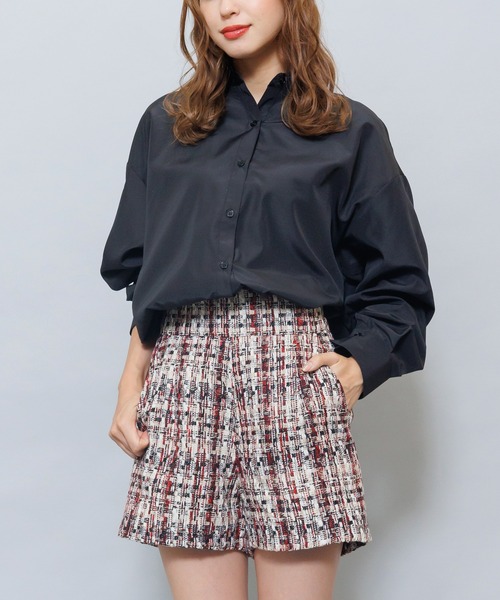 mili an deni(ミリアンデニ)の「ミックスツィードショートパンツ(その他パンツ・レディース・ブラック/チャコールグレー/ライトグレー/レッド/ブラウン/ブラック系その他・M)」の19枚目の写真