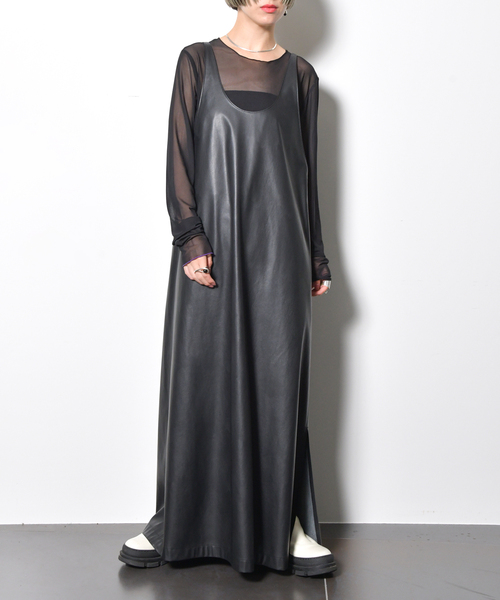 CITYSHOP 大きいサイズ　ゆったり　透けワンピース　オシャレ Amazon.co.jp: Darich ダーリッチ バイカラーケープロング
