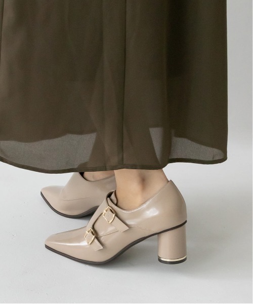 RANDA（ランダ）の「ダブルモンクストラップシューズ（ドレスシューズ・レディース・ダークブラウン/グレイッシュベージュ/ブラック・S/M/L/LL）」の10枚目の写真
