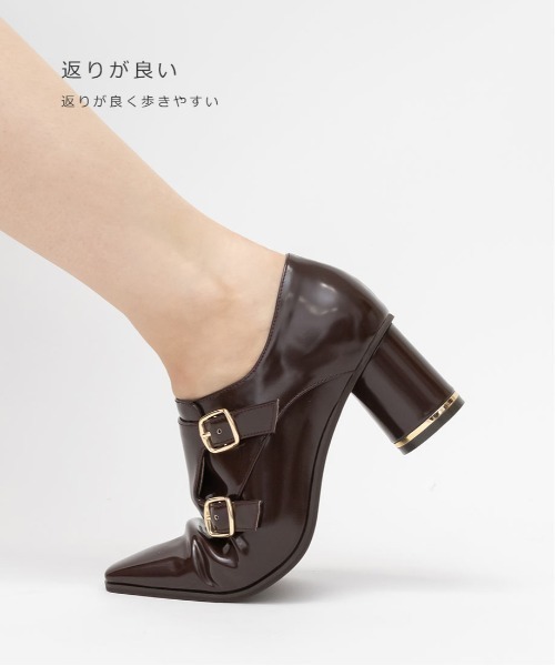 RANDA（ランダ）の「ダブルモンクストラップシューズ（ドレスシューズ・レディース・ダークブラウン/グレイッシュベージュ/ブラック・S/M/L/LL）」の22枚目の写真