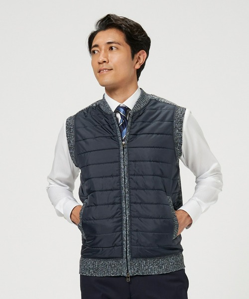 TOKYO SHIRTS(トウキョウシャツ)の「裏フリース ニットベスト(ベスト・メンズ・ブラック/ネイビー・LL/M/L)」の2枚目の写真