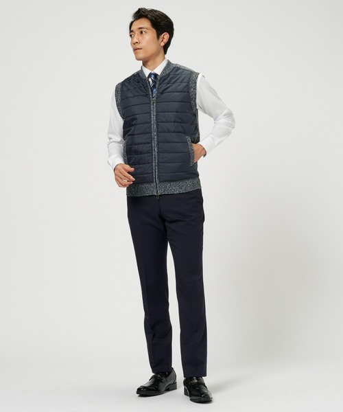 TOKYO SHIRTS(トウキョウシャツ)の「裏フリース ニットベスト(ベスト・メンズ・ブラック/ネイビー・LL/M/L)」の4枚目の写真