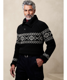 BATONER ブラック フェアアイルセーター セール】 フェアアイルニット （ニット・セーター）｜SHIPS / シップス