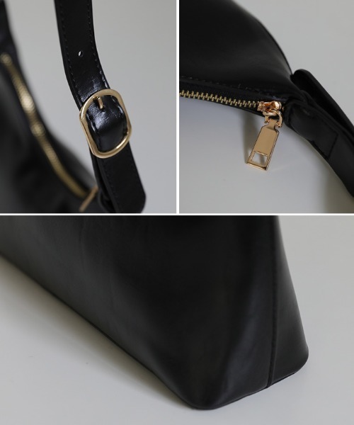 select MOCA（セレクトモカ）の「フェイクレザーミニホーボーバッグ（ハンドバッグ・レディース・ブラウン/ブラック・FREE）」の17枚目の写真