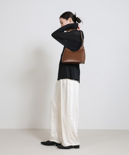 フェイクレザーミニホーボーバッグ（ハンドバッグ）｜select MOCA