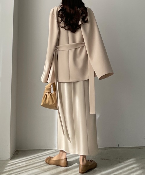 Louere（ルエレ）の「深スリットハイウエストキャミワンピース（ワンピース・レディース・アイボリー/ブラック/ベージュ・SMALL/MEDIUM/LARGE/X-LARGE）」の8枚目の写真