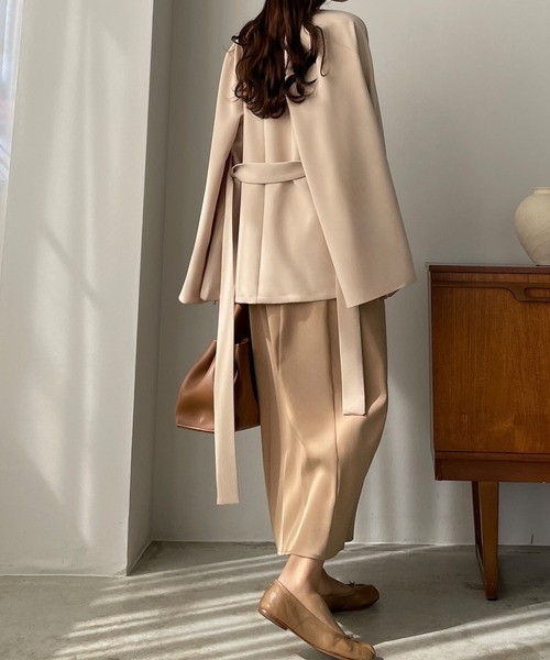 Louere（ルエレ）の「深スリットハイウエストキャミワンピース（ワンピース・レディース・アイボリー/ブラック/ベージュ・SMALL/MEDIUM/LARGE/X-LARGE）」の18枚目の写真