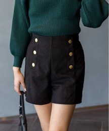 SpRay | スエードポンチ金ボタンショートパンツ(チノパンツ)