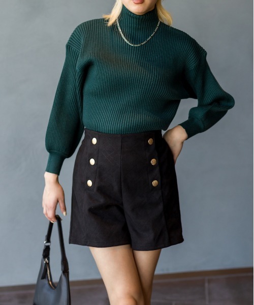 SpRay（スプレイ）の「スエードポンチ金ボタンショートパンツ（チノパンツ・レディース・ブラウン/ブラック・FREE）」の13枚目の写真