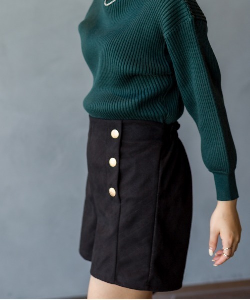 SpRay（スプレイ）の「スエードポンチ金ボタンショートパンツ（チノパンツ・レディース・ブラウン/ブラック・FREE）」の16枚目の写真