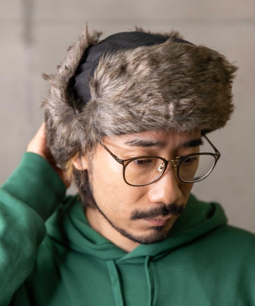 無（ム）の「ナイロンアビエーター（キャップ・レディース・チャコールグレー/ブラック/カーキ・FREE）」の8枚目の写真