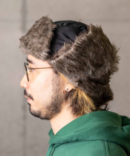 無（ム）の「ナイロンアビエーター（キャップ・レディース・チャコールグレー/ブラック/カーキ・FREE）」の9枚目の写真