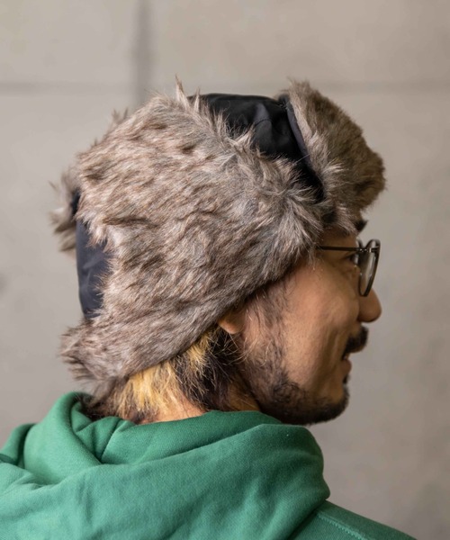 無（ム）の「ナイロンアビエーター（キャップ・レディース・チャコールグレー/ブラック/カーキ・FREE）」の11枚目の写真