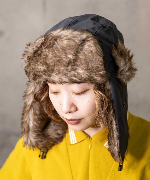 無（ム）の「ナイロンアビエーター（キャップ・レディース・チャコールグレー/ブラック/カーキ・FREE）」の12枚目の写真