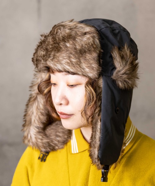 無（ム）の「ナイロンアビエーター（キャップ・レディース・チャコールグレー/ブラック/カーキ・FREE）」の13枚目の写真