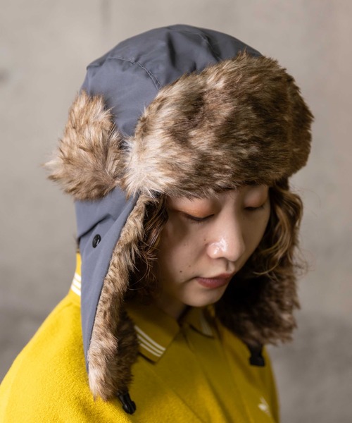 無（ム）の「ナイロンアビエーター（キャップ・レディース・チャコールグレー/ブラック/カーキ・FREE）」の16枚目の写真