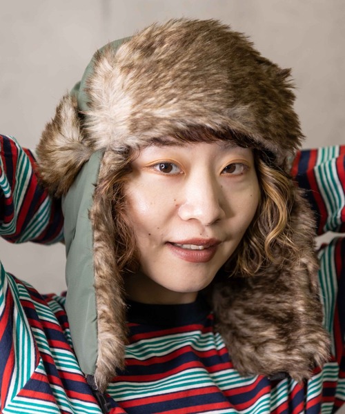 無（ム）の「ナイロンアビエーター（キャップ・レディース・チャコールグレー/ブラック/カーキ・FREE）」の22枚目の写真