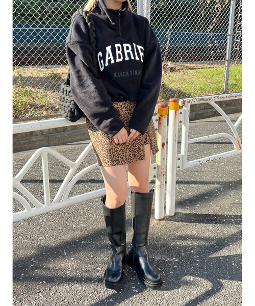 WC（ダブル シー）の「ハーフジップオーバーフリース（スウェット・レディース・ライトパープル/ベージュ/ブラック/グレー・FREE）」の5枚目の写真