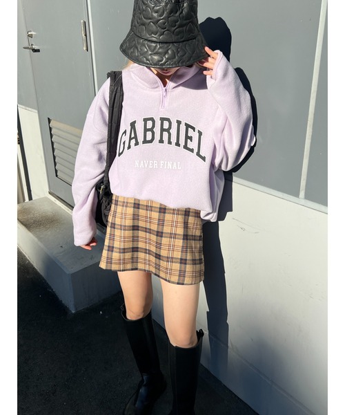 WC（ダブル シー）の「ハーフジップオーバーフリース（スウェット・レディース・ライトパープル/ベージュ/ブラック/グレー・FREE）」の22枚目の写真