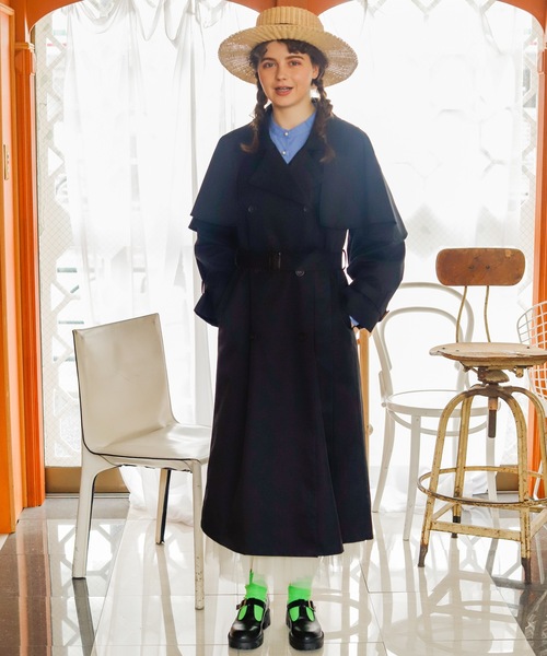 Birthday room（バースデイルーム）の「2WAYケープ付トレンチコート（トレンチコート・レディース・アイボリー/ベージュ/ブラック・FREE）」の10枚目の写真