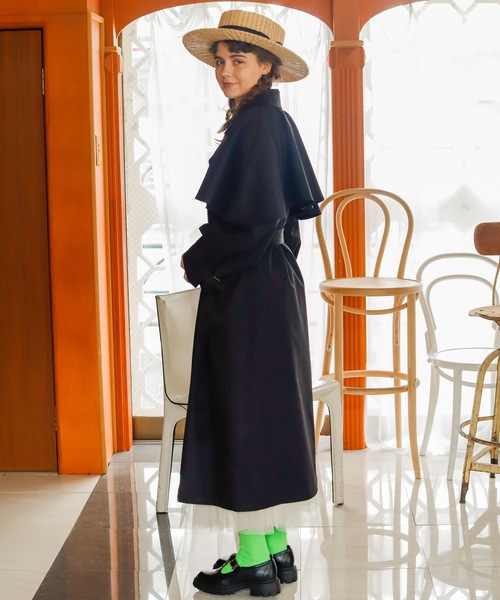 Birthday room（バースデイルーム）の「2WAYケープ付トレンチコート（トレンチコート・レディース・アイボリー/ベージュ/ブラック・FREE）」の11枚目の写真