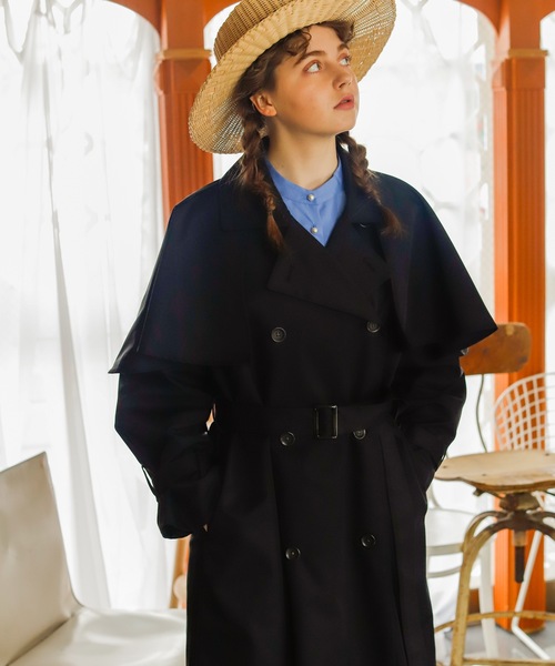 Birthday room（バースデイルーム）の「2WAYケープ付トレンチコート（トレンチコート・レディース・アイボリー/ベージュ/ブラック・FREE）」の15枚目の写真