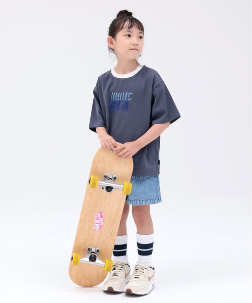 ARCH & LINE（アーチアンドライン）の「オーガニックコットン半袖プリントTシャツ OG COTTON WAVE TEE（Tシャツ/カットソー・キッズ・ダークブルー/ホワイト・XL/M/L/S/XS）」の4枚目の写真